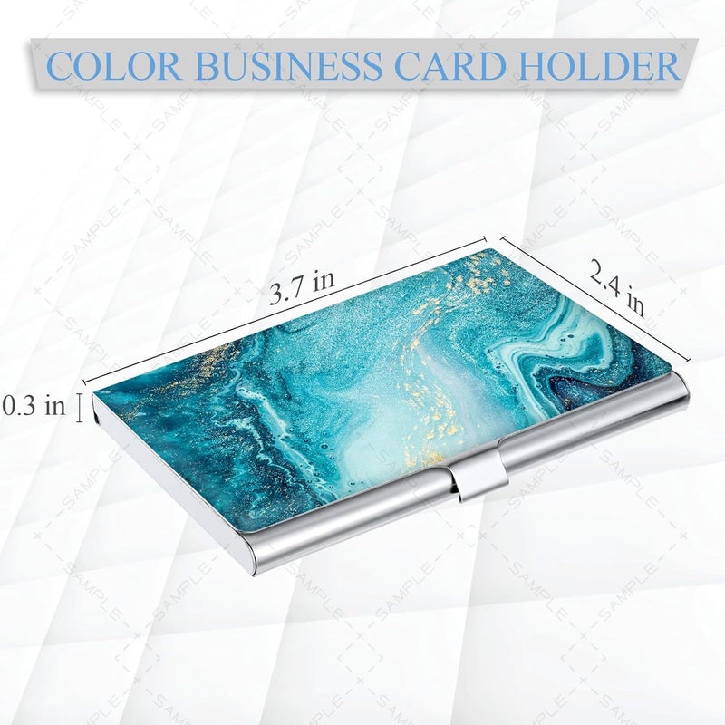 Xavier Business Card Holder，Color Printing Men's and Women's Business Card Case，Ultra-Thin Metal Business Card Organizer，Carry-on Pocket Wallet Business Card Holder - Image 2